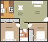 2 Bed 1 Bath